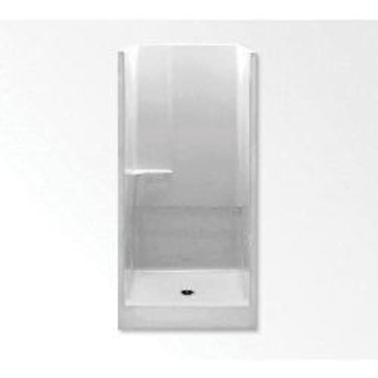 Aquatic 13632P-WH Everyday 2-Piece Remodeline Sectionals Shower, 36 in L x 36 in W x 72 in H, Gel-Coated/White, Domestic