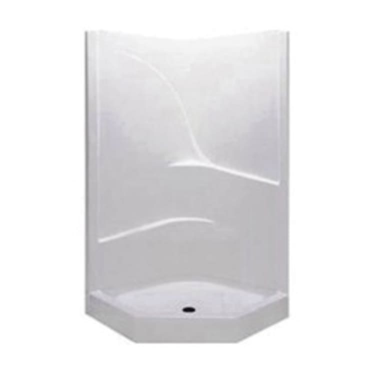 Aquatic 1382NT2P-WH Everyday 2-Piece Remodeline Sectionals Shower, 38 in W x 38 in D, Domestic