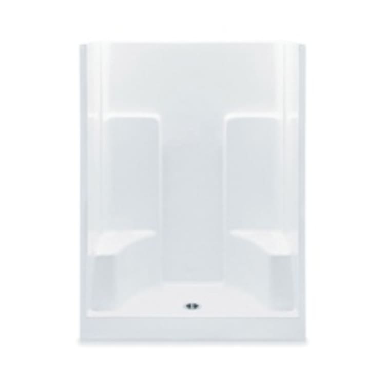 Aquatic 1603SG 1-Piece Wall Shower, 60 in L x 35 in W x 72 in H, Gel-Coated/White, Domestic