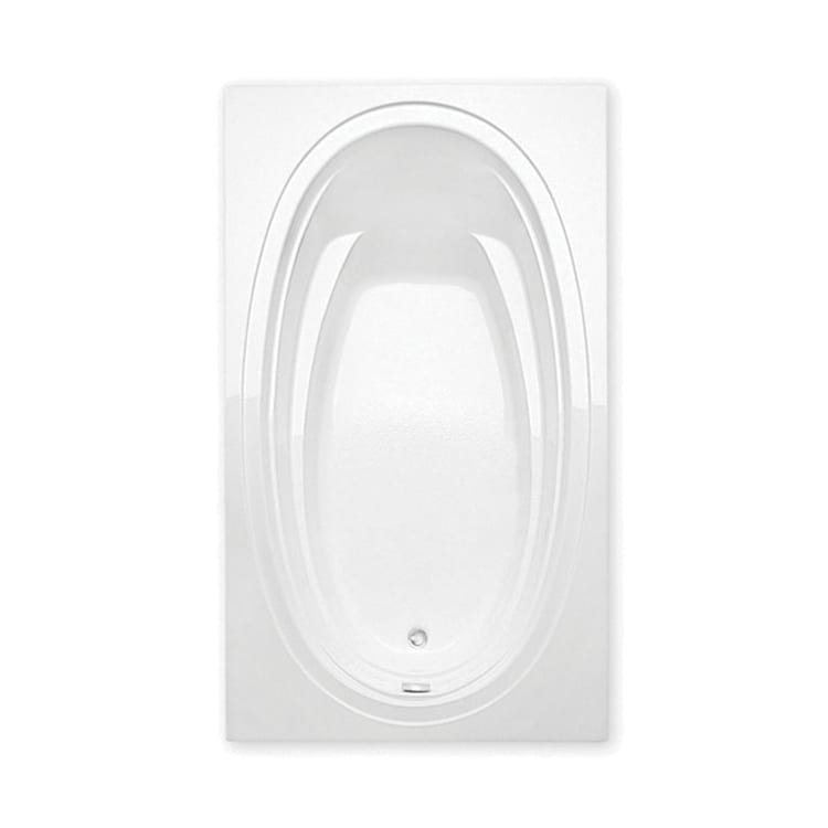 Aquatic 5660620-WH Hydrotherapy Builders' Choice ALYDAR I Bathtub, Bath Therapy Type: Soaking, Oval, 60 in L x 42 in W, Universal Drain, White, Domestic