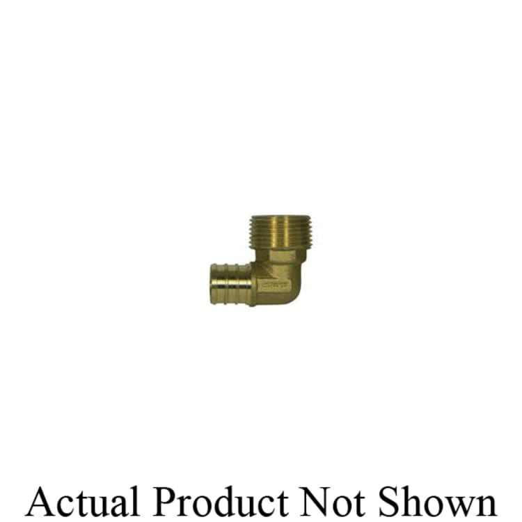 A.Y. McDonald 5423-009 72391 1/2 Male Adapter Elbow, 1/2 in Nominal, PEX x MNPT End Style, Brass, Import
