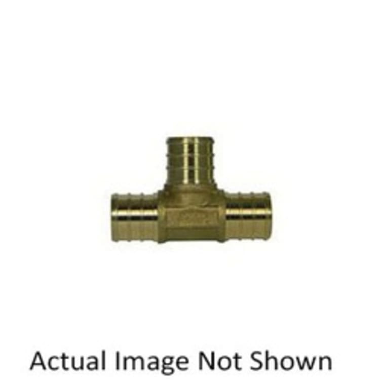 McDonald® 5423-017 72330 Reducing Tee, 3/4 x 1/2 in, PEX, Brass