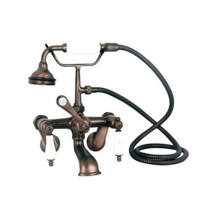 Barclay 4602-PL-ORB Clawfoot Tub Filler, 3.7 gpm Flow Rate, Oil Rubbed Bronze, 3 Handles, Import