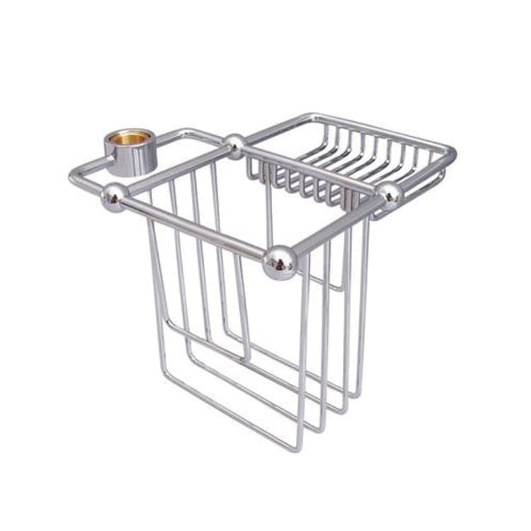 Barclay BC2000-CP Bath Caddy, 6-1/2 in L x 6-1/8 in W x 4-7/8 in H, Solid Brass, Import