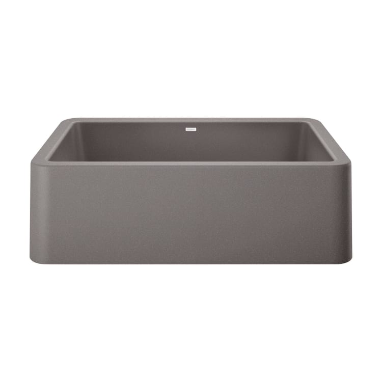 Blanco 401900 IKON™ SILGRANIT® Apron Front Composite Sink, Rectangle Shape, 33 in W x 10 in D x 19 in H, Granite, Metallic Gray, Import