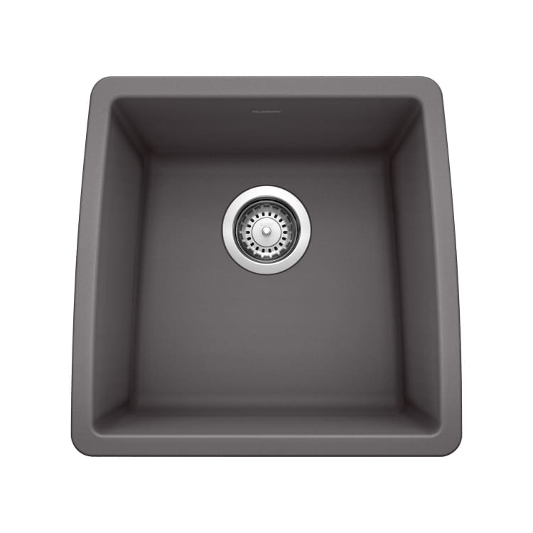 Blanco 441475 PERFORMA™ SILGRANIT® II Composite Bar Sink, Cinder, Rectangle Shape, 15-1/2 in L x 15 in W x 9 in D Bowl, 17-1/2 in W x 17 in H, Under Mount, Granite