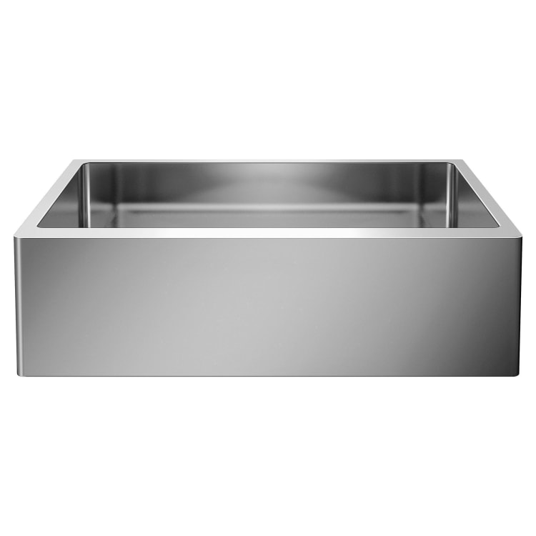 Blanco 522213 QUATRUS™ Super Single Bowl Apron Front Kitchen Sink, Rectangle Shape, 32 in W x 19 in H, Under Mount, 304 Stainless Steel, Satin, Import