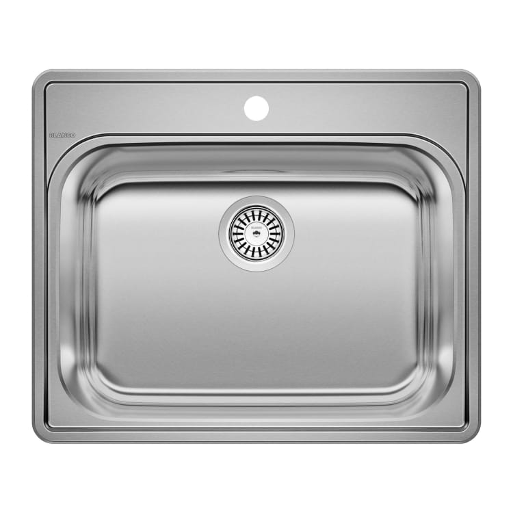 Blanco 441078 Essential™ Laundry Sink, Rectangular, 25 in W x 22 in D, Drop-In Mount, 304 Stainless Steel, Satin