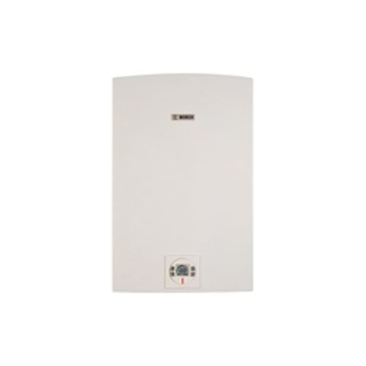 Bosch C 1210 ES LP Therm Tankless Gas Water Heater, Liquid Propane Fuel, 225000 Btu/hr Heating, Indoor/Outdoor: Indoor or Outdoor, Condensing/Non Condensing: Condensing, 0.5 gpm, Direct Vent, 0.98, Commercial/Residential/Dual: Dual, Ultra Low NOx: No