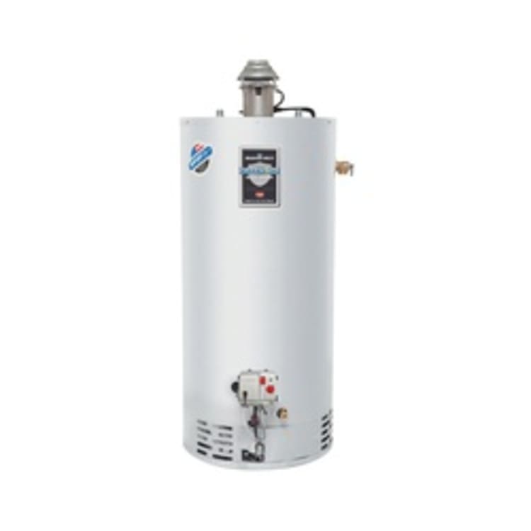 Bradford White® Defender Safety System® RG1D40S6N Gas Water Heater, 40000 Btu/hr Heating, 40 gal Tank, Natural Gas Fuel, Atmospheric Vent, 43 gph at 90 deg F Recovery, Ultra Low NOx: No, Domestic