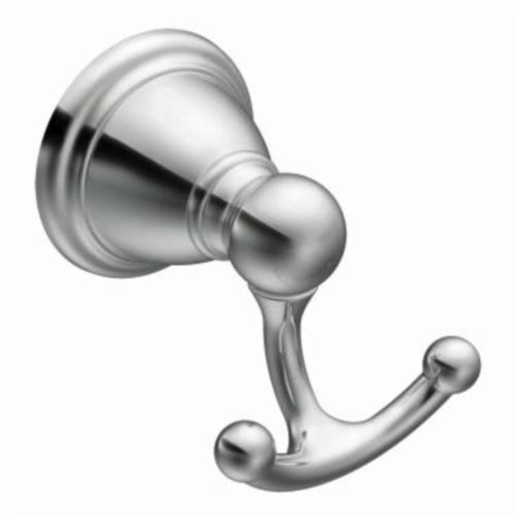 Moen® YB2203CH Double Traditional Robe Hook, Brantford™, 2 Hooks, 2.04 in OAW x 2.44 in OAD x 2.76 in OAH, Import