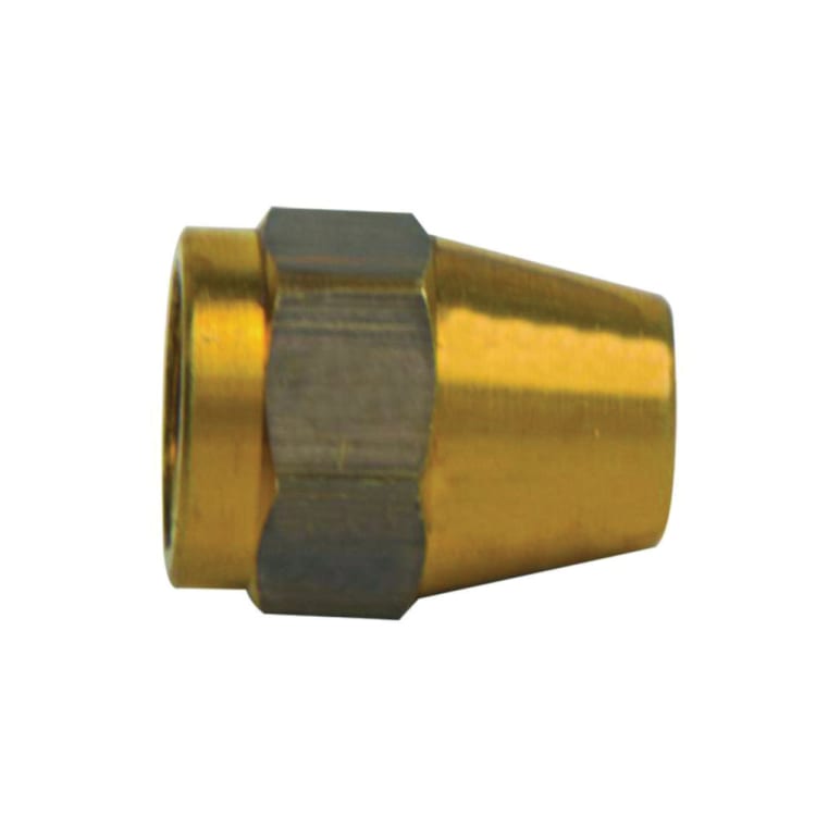 BrassCraft® 41S-4 45 deg Short Nut, 1/4 in, Flare, Brass, Domestic