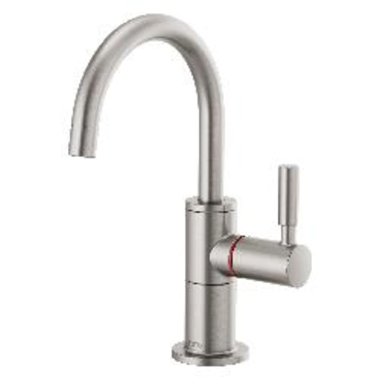 Brizo® 61320LF-H-SS Solna® Instant Hot Faucet, 1 gpm at 60 psi Flow Rate, Stainless Steel, 1 Handle, Import