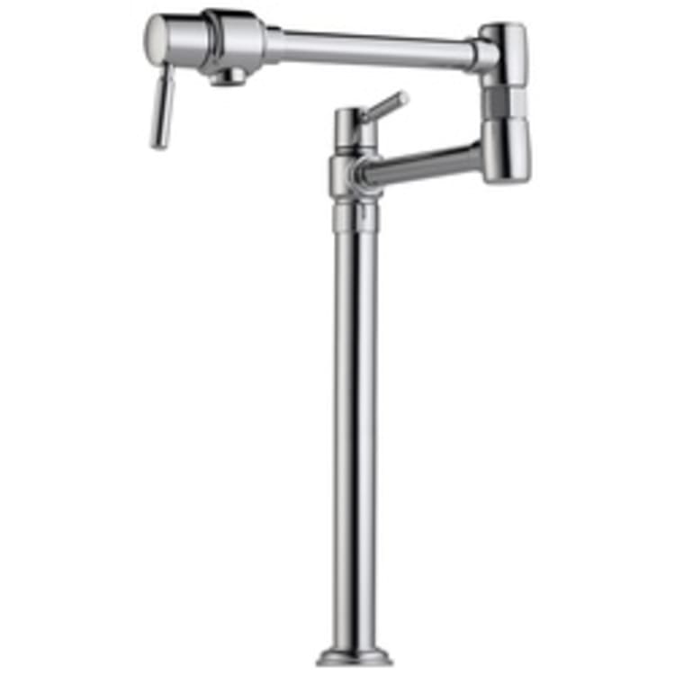 Brizo® 62720LF-PC Pot Filler Faucet, 4 gpm, Swivel Spout, Polished Chrome, 2 Handles, Side Spray(Y/N): No, Import