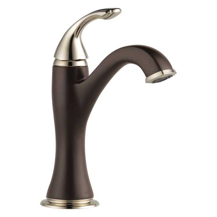 Brizo® 65085LF-PNCO Charlotte® Lavatory Faucet, Commercial, 1.5 gpm Flow Rate, 5-3/4 in H Spout, 1 Handles, 1 Faucet Holes, Cocoa Bronze/Polished Nickel, Function: Traditional