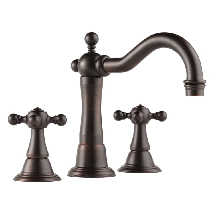 Brizo® 65338LF-RB-ECO Tresa® Widespread Lavatory Faucet, Commercial, 1.2 gpm Flow Rate, 4-3/16 in H Spout, 6 to 16 in Center, Venetian Bronze, 2 Handles, Pop-Up Drain, Domestic