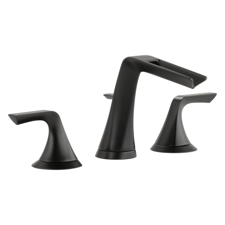 Brizo® 65351LF-BL-ECO Sotria™ Widespread Lavatory Faucet, Commercial, 1.2 gpm Flow Rate, 3-15/16 in H Spout, 6 to 16 in Center, Matte Black, 2 Handles, Pop-Up Drain, Import