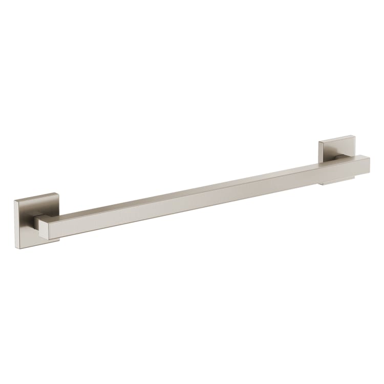 Brizo® 69380-NK Euro Square Decorative Grab Bar, 24 in L, Brilliance® Luxe Nickel, Metal, Import