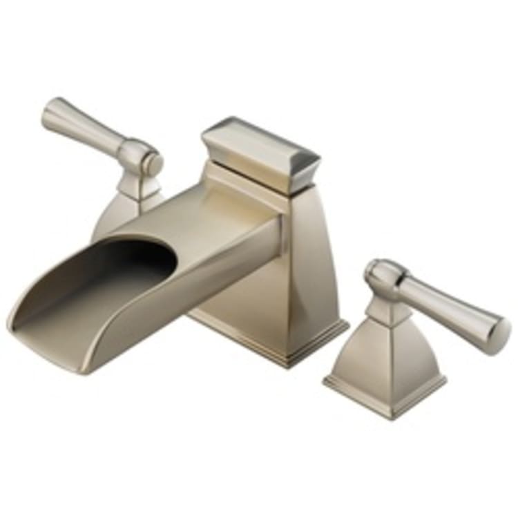 Brizo® T6745-BN Roman Tub Trim, Vesi®, 18.5 gpm Flow Rate, 13 to 16 in Center, Brushed Nickel, 2 Handles, Function: Traditional, Domestic
