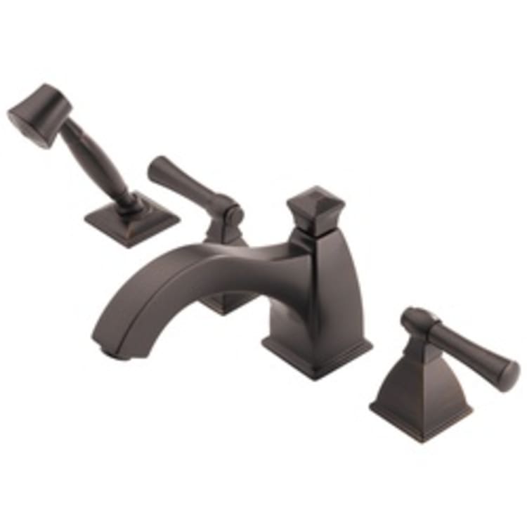 Brizo® T67740-RB Roman Tub Trim, Vesi®, 18.5 gpm Flow Rate, 11 to 16 in Center, Venetian Bronze, 2 Handles, Function: Traditional, Domestic