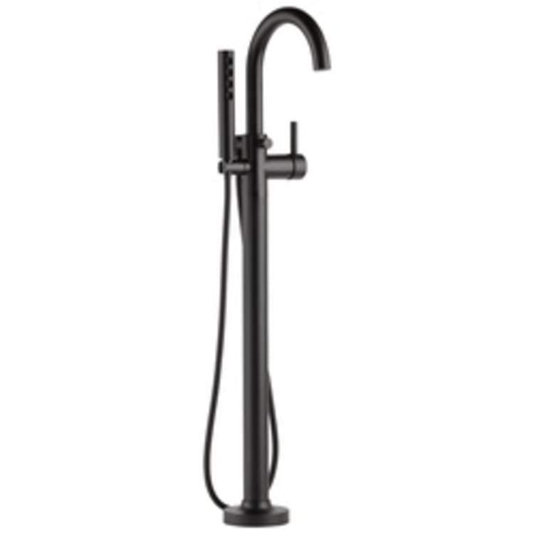 Brizo® T70175-BL Free Standing Tub Filler Trim, Odin™ Jason Wu, 2 gpm, Matte Black, 1 Handles, Hand Shower Yes/No: Yes, Domestic