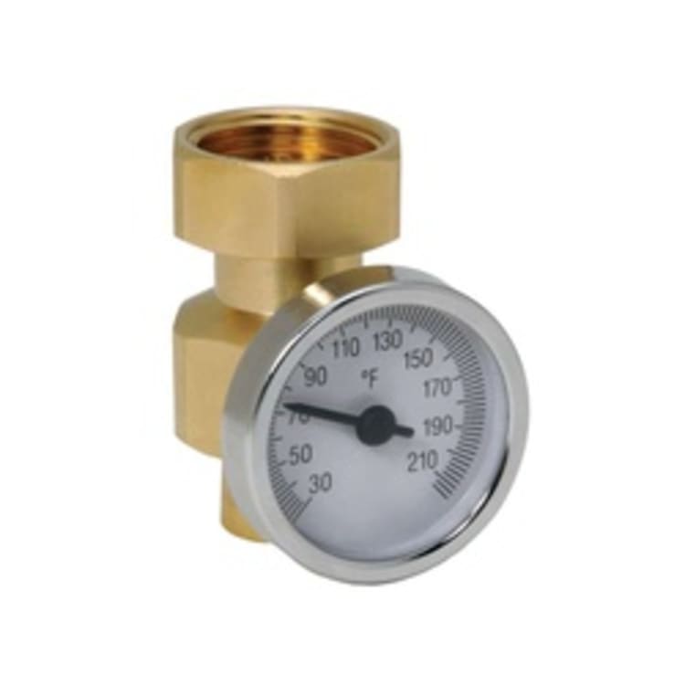 Caleffi NA10461 Mixed Temperature Gauge Adapter, 1-1/2 x 2 in, Male x Female, Brass