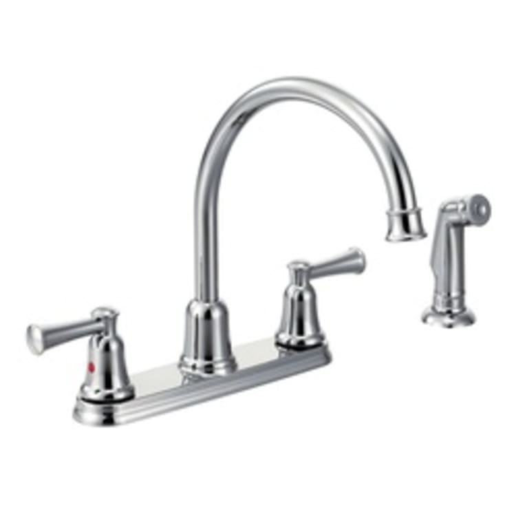 CFG CA41613 Capstone® Kitchen Faucet, 1.5 gpm, 8 in Center, Chrome Plated, 2 Handles, Import