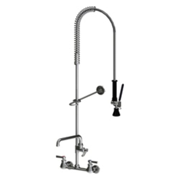 Chicago Faucet® 510-G613L12XKCAB Full Flow Pre-Rinse Fitting, Commercial, 1 gpm Flow Rate, 8 in Center, Polished Chrome, Domestic