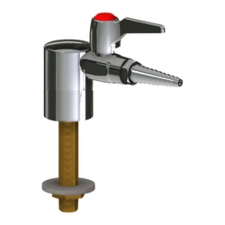 Chicago Faucet® 980-VR909CAGCP Single Ball Valve Turret With Check, Polished Chrome, 1 Handles