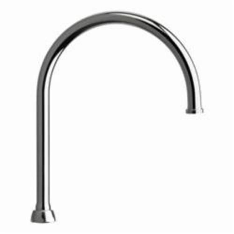 Chicago Faucet® GN8JKABCP Rigid/Swing Gooseneck Spout, 8 in L x 6-1/8 in H, Chrome Plated, Domestic