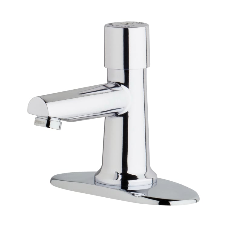 Chicago Faucet® 3500-4E2805ABCP Traditional Single Supply Lavatory Sink Faucet, Polished Chrome, 1 Handles, 0.5 gpm Flow Rate