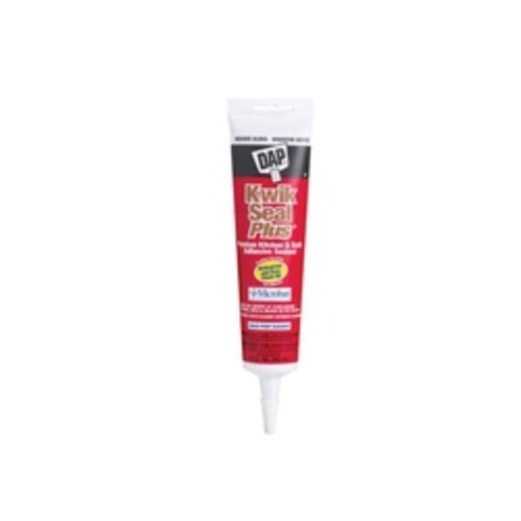 DAP® Kwik Seal Plus® 18539 Adhesive Sealant With MICROBAN® Antimicrobial Product Protection, 5.5 oz Tube, Biscuit, 1 day Curing