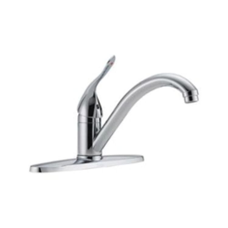 DELTA® 100LF-HDF HDF® Kitchen Faucet, 1.5 gpm, 8 in Center, 1 Handle, Chrome Plated, Domestic