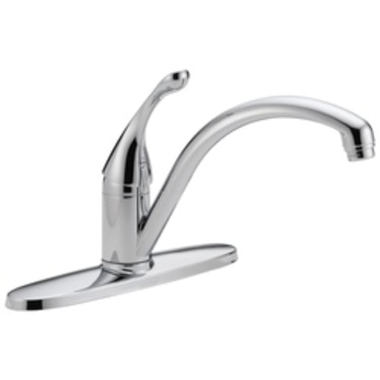 DELTA® 140-WE-DST Collins™ Kitchen Faucet, 1.5 gpm, 1 Handle, Chrome Plated, Domestic, Commercial