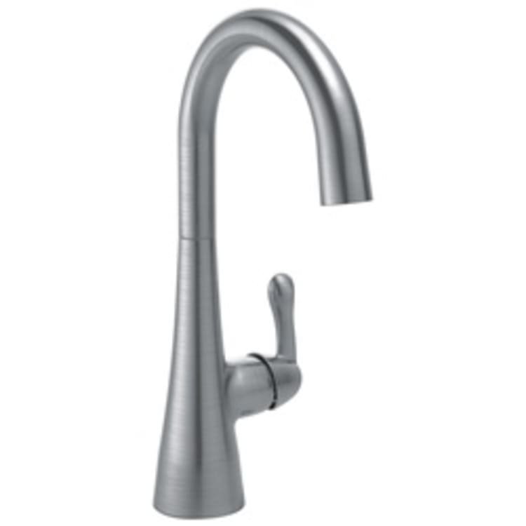 DELTA® 1953LF-AR Addison™ Bar/Prep Faucet, 1.5 gpm, Arctic® Stainless Steel, 1 Handles, Domestic