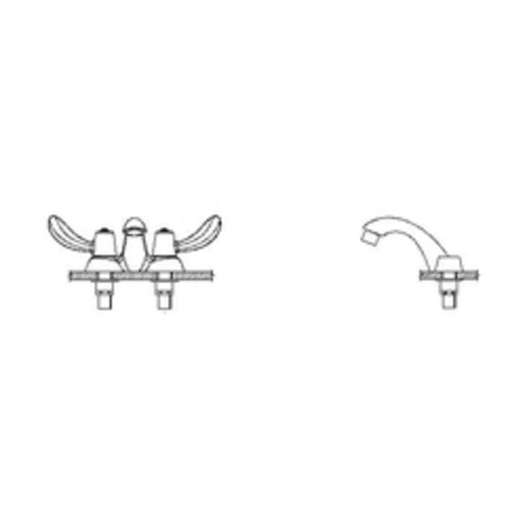 DELTA® 21C152 TECK® Heavy Duty Centerset Sink Faucet, Polished Chrome, 2 Handles, 0.5 gpm Flow Rate