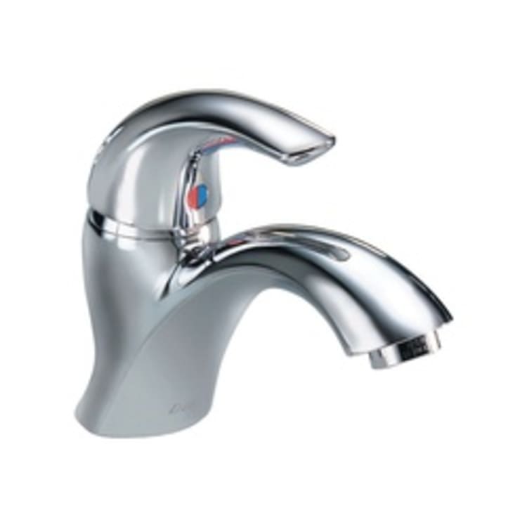 DELTA® 22C601 Lavatory Faucet, TECK®, Commercial, 1.5 gpm Flow Rate, 2-3/4 in H Spout, 1 Handles, 1 Faucet Holes, Polished Chrome, Function: Traditional