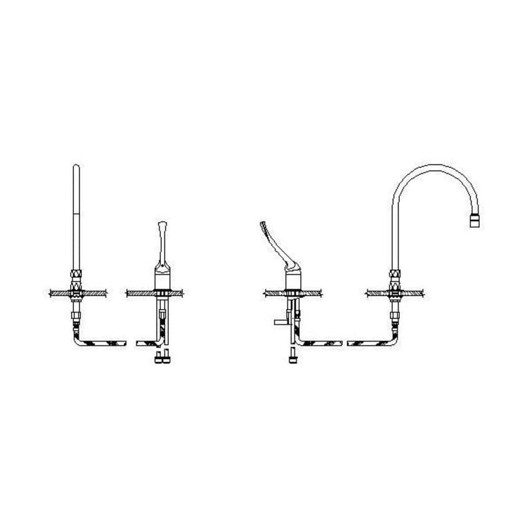 DELTA® 24T2643-R7 Single Control Widespread Lavatory Faucet, TECK®, Commercial, 1.5 gpm Flow Rate, 12.7 in H Spout, 4 to 16 in Center, Polished Chrome, 1 Handles, Import