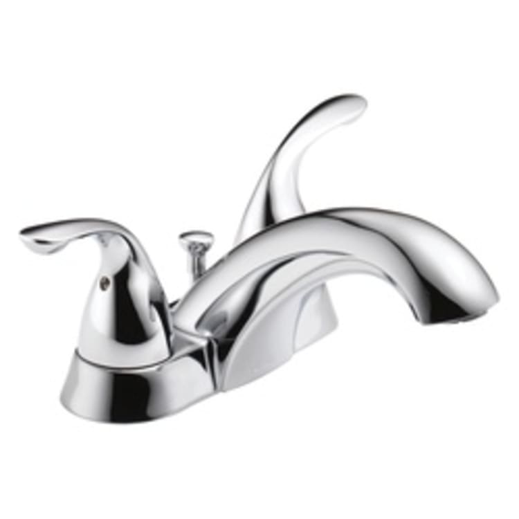 DELTA® 2523LF-MPU Classic Centerset Lavatory Faucet, 1.2 gpm, 3-1/2 in H Spout, 4 in Center, Chrome Plated, 2 Handles, Pop-Up Drain, Domestic