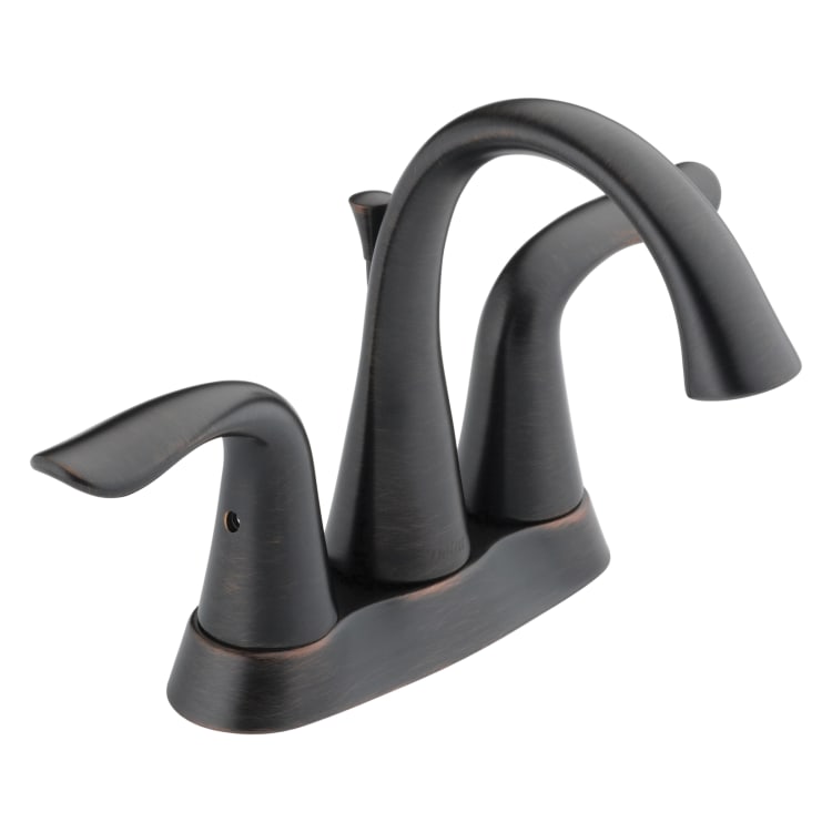 DELTA® 2538-RBTP-DST Tract-Pack™ Lahara® Centerset Lavatory Faucet, Venetian Bronze, 2 Handles, 50/50 Pop-Up Drain, 1.2 gpm Flow Rate