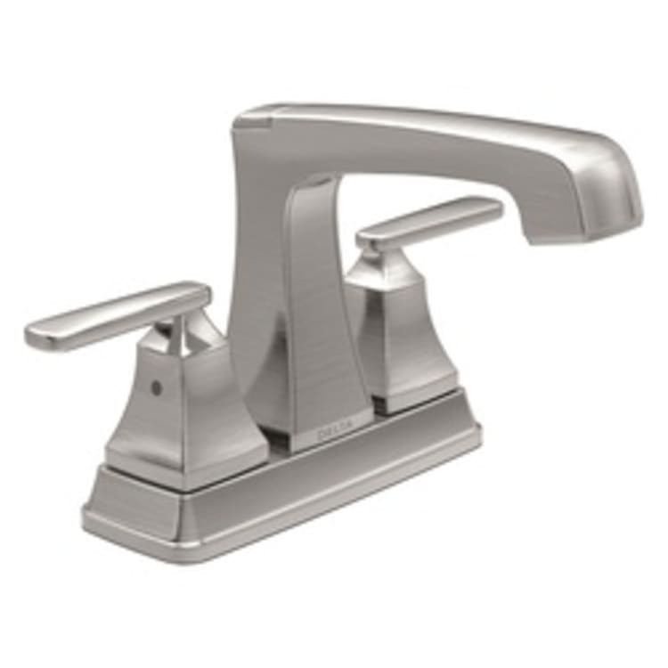 DELTA® 2564-SSMPU-DST Ashlyn® Centerset Lavatory Faucet, 1.2 gpm, 4-9/16 in H Spout, 4 in Center, 2 Handles, Pop-Up Drain, Stainless Steel, Commercial