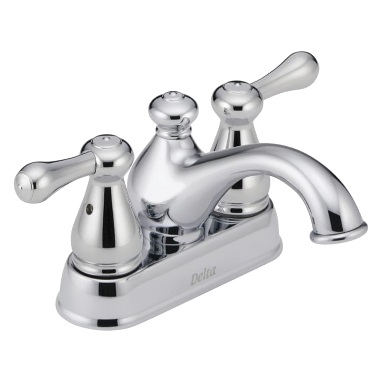 DELTA® 2578LF-278 Centerset Lavatory Faucet, Leland®, Polished Chrome, 2 Handles, 50/50 Pop-Up Drain, 1.2 gpm
