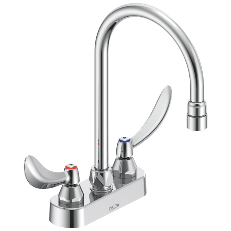 DELTA® 27C4934 TECK® Heavy Duty Lavatory Sink Faucet, Polished Chrome, 2 Handles, 1.5 gpm Flow Rate
