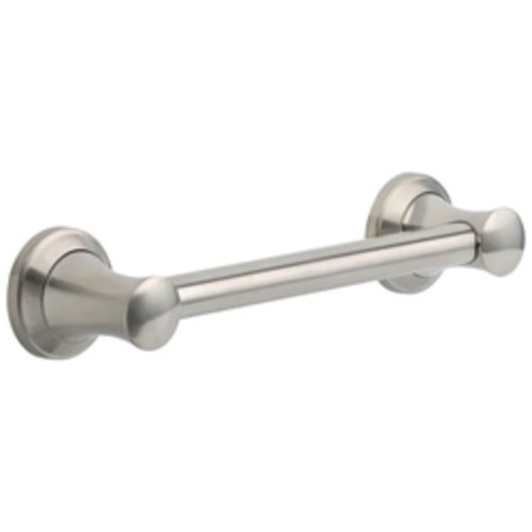 DELTA® 41712-SS Transitional Decorative Grab Bar, 12 in L x 3-3/8 in W x 3 in H, Brass, Stainless Steel, Import