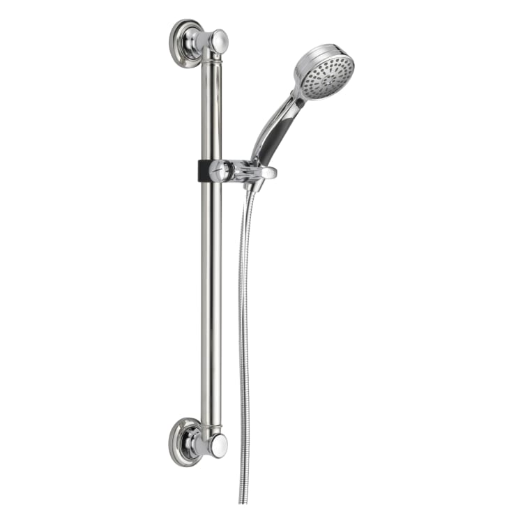 DELTA® 51900 Traditional Decorative Shower Kit, 9 Shower Head, 2 gpm Flow Rate, 82 in L Hose, Polished Chrome, Import