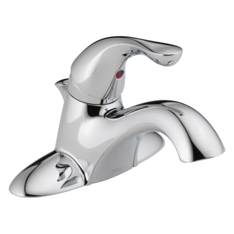 DELTA® 520-HGM-DST Classic Centerset Lavatory Faucet, Polished Chrome, 1 Handles, 50/50 Pop-Up Drain, 0.5 gpm Flow Rate