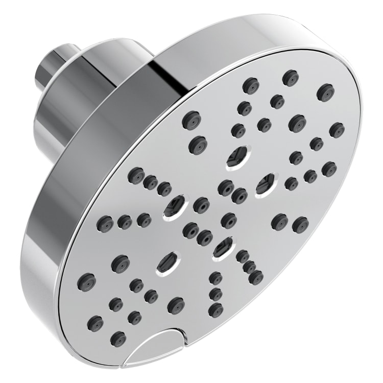 DELTA® 52668-PR Universal Showerhead With H2Okinetic® Technology, 1.75 gpm Max Flow, 5 Sprays, 6 in Dia x 3-15/16 in H Head, Import