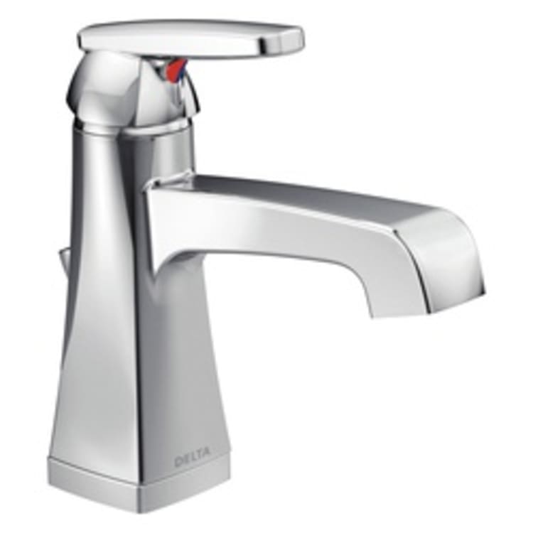 DELTA® 564-MPU-DST Ashlyn® Centerset Lavatory Faucet, 1.2 gpm, 3-7/16 in H Spout, 1 Handle, Pop-Up Drain, 1/3 Faucet Holes, Chrome Plated, Commercial
