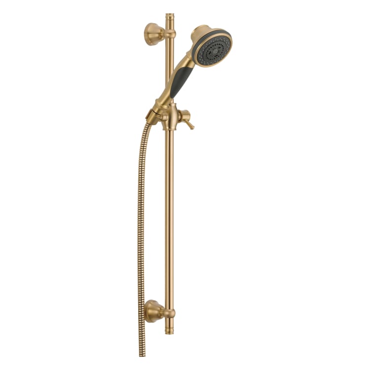 DELTA® 57021-CZ Victorian® Premium Hand Shower, 3 Shower Head, 2 gpm Flow Rate, 60 to 82 in L Hose, 1/2-14 Male NPSM Connection, Champagne Bronze, Import