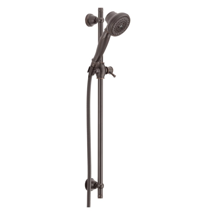 DELTA® 57021-RB Victorian® Premium Hand Shower, 3 Shower Head, 2 gpm Flow Rate, 60 to 82 in L Hose, 1/2-14 Male NPSM Connection, Venetian Bronze, Import